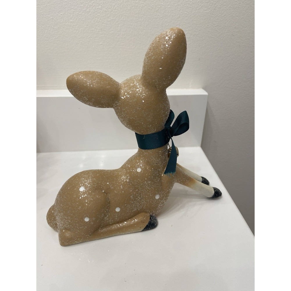 Grandin Road Nostalgic Deer Christmas‎ Figurines Holiday Reindeer Original Box - Picture 5 of 16